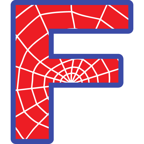 Sticker Lettrage Spider Man F