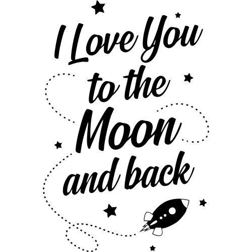 Sticker I Love You To The Moon And Back