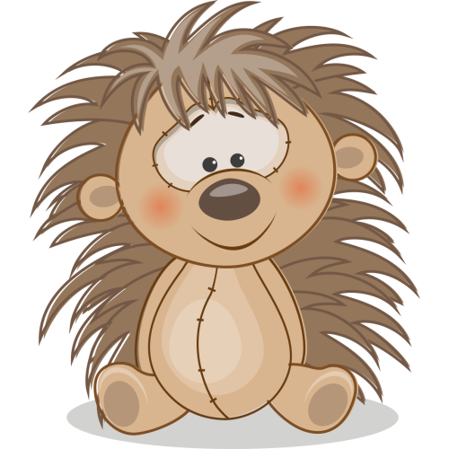 Autocollant Mignon Hérisson