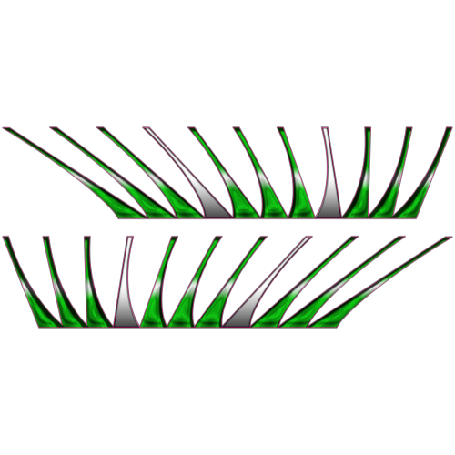 Autocollant Cils Vert