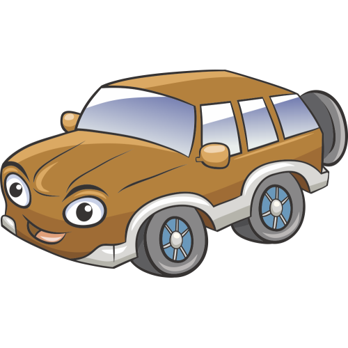 Autocollant Voiture Enfant Marron