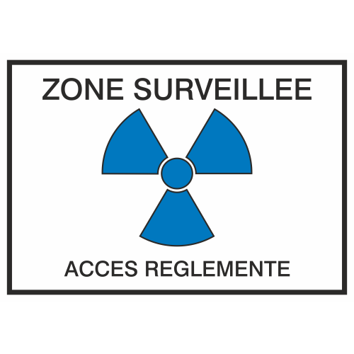 Autocollant Zone Surveillée / Accès Réglementé