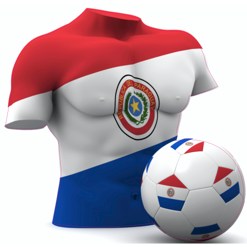 Autocollant Foot Paraguay