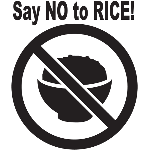 Sticker Jdm Say No To Rice!