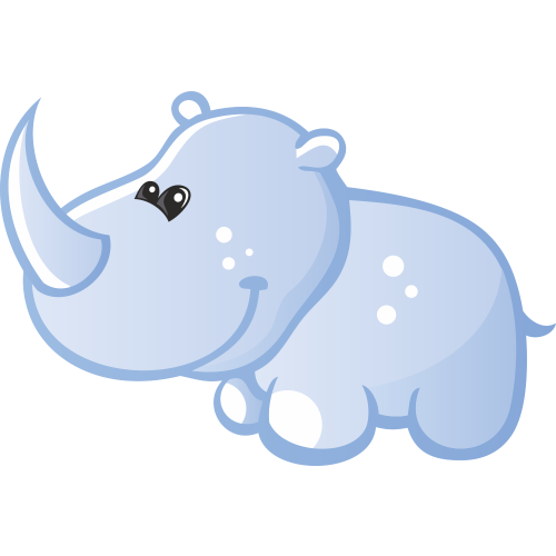 Autocollant Animaux Rhinocéros