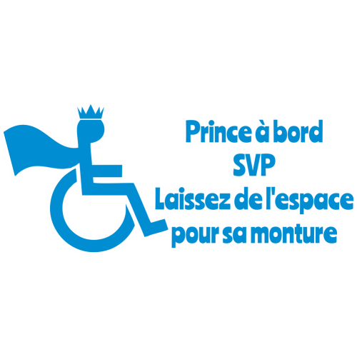 Autocollant Handicapé Prince