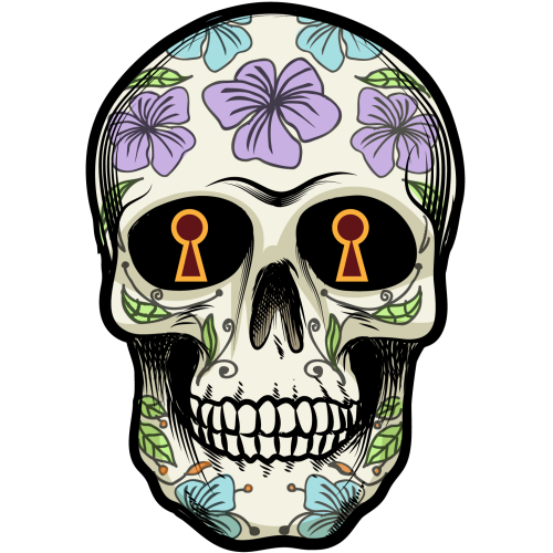 Autocollant Calavera - Tete De Mort Mexicaine