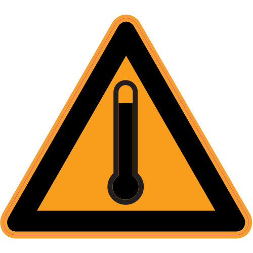 Autocollant Panneau Danger Hautes Températures