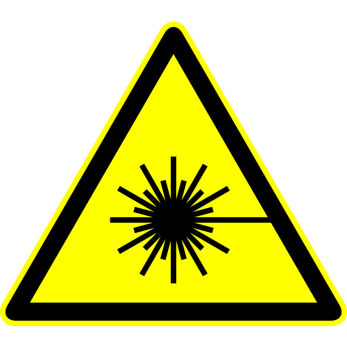 Autocollant Panneau Danger Laser