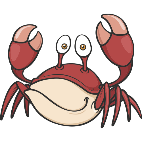 Autocollant Enfant Crabe