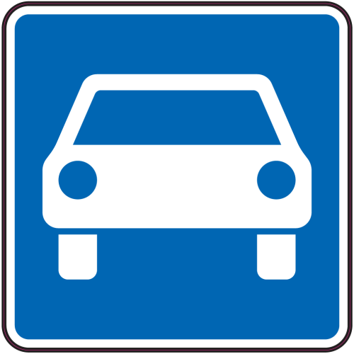 Autocollant Panneau Indication Route à Accès Réglementé