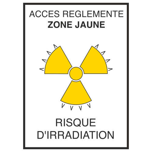 Autocollant Risque D'irradiation Jaune