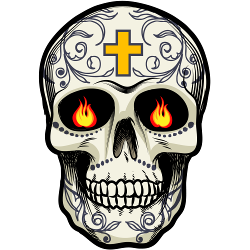 Autocollant Calavera - Tete De Mort Mexicaine