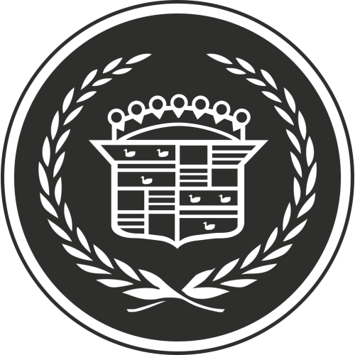 Sticker Cadillac Logo Noir
