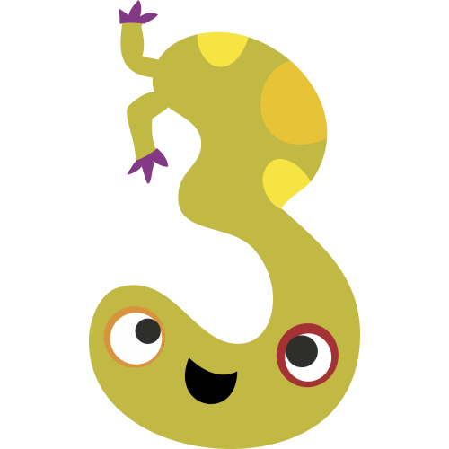 Autocollant Numéro Monstre Enfant