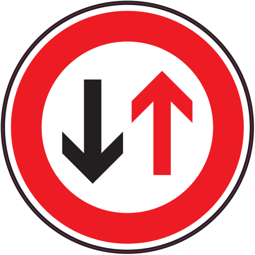 Autocollant Panneau Interdiction De Passer Priorité En Face