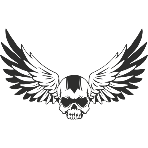 Sticker Skull Wings