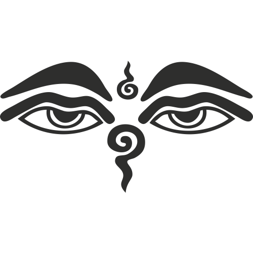 Sticker Symbole Yeux De Bouddha