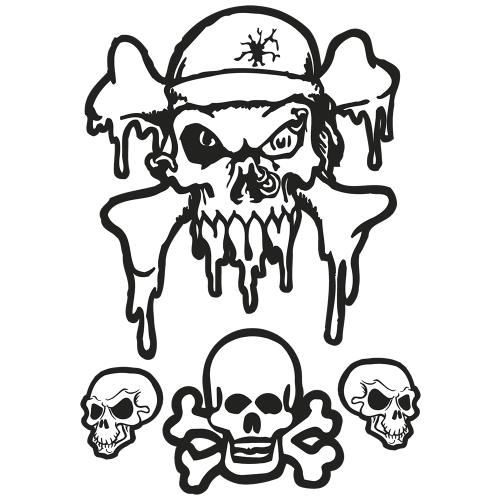 Autocollant Tete De Mort