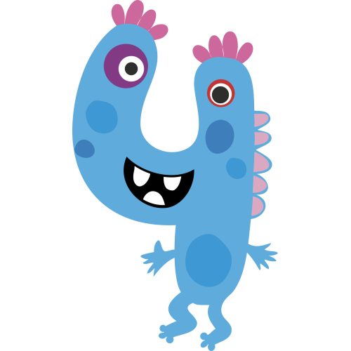 Autocollant Numéro Monstre Enfant