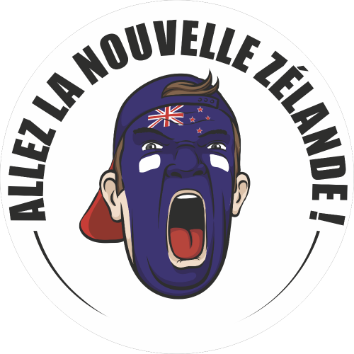 Autocollant Football Allez La Nouvelle Zelande