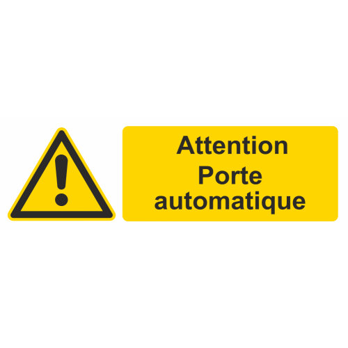 Autocollant Attention Porte Automatique