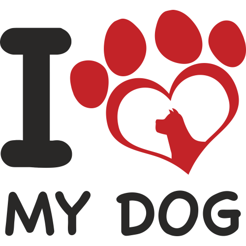 Autocollant I Love My Dog