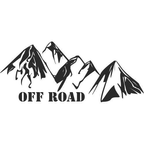 Sticker Montagne Off Road Droite