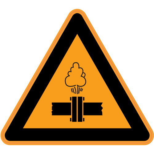 Autocollant Panneau Danger Vapeur Chaude