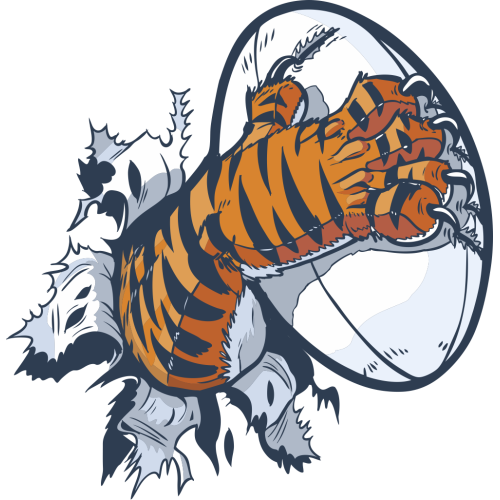 Autocollant Mascotte Patte Tigre