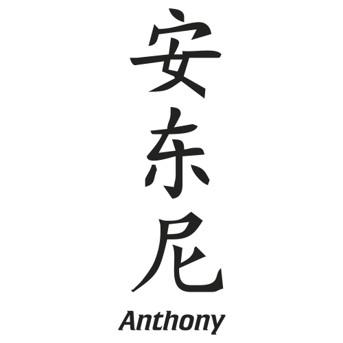 Sticker Prenom Chinois Anthony