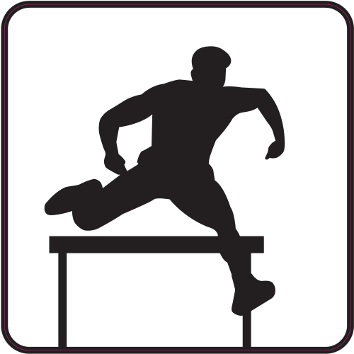 Autocollant Course Haies B