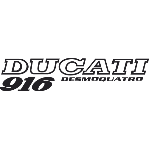 Sticker Ducati Desmoquatro 916 Gauche