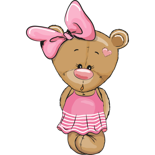 Autocollant Ours En Peluche Mignon