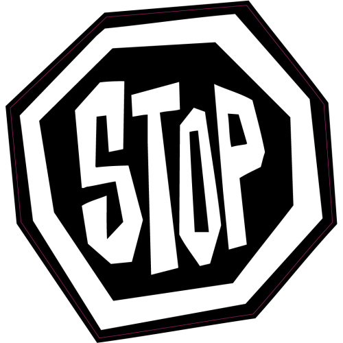 Autocollant Panneau Bomb Stop