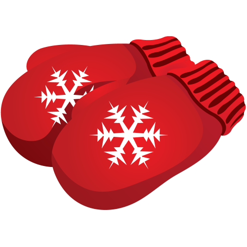 Autocollant Déco Noel Gants