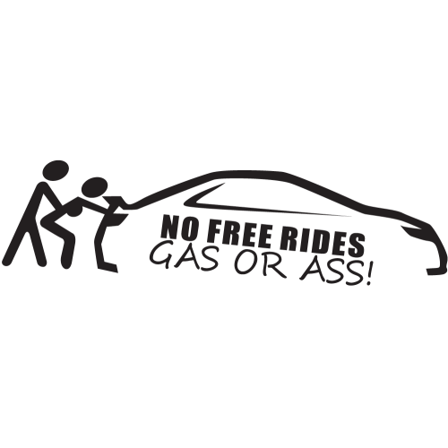 Sticker Jdm No Free Rides