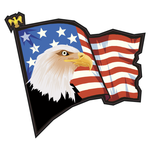 Autocollant Drapeau Aigle