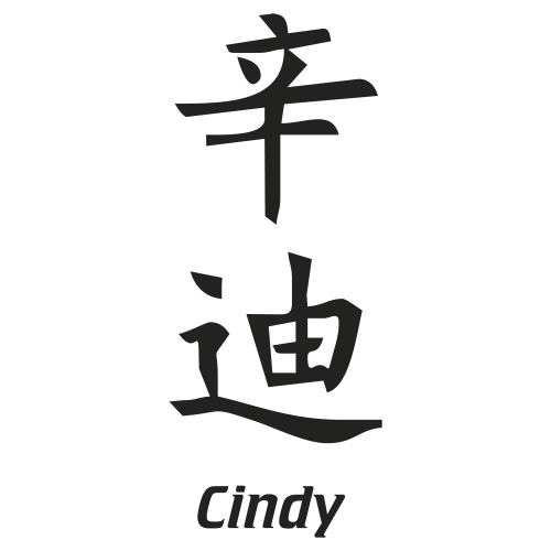 Sticker Prenom Chinois Cindy