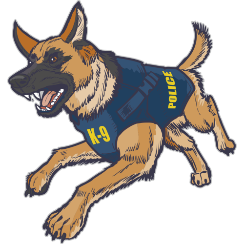 Autocollant Mascotte Chien Berger Allemand