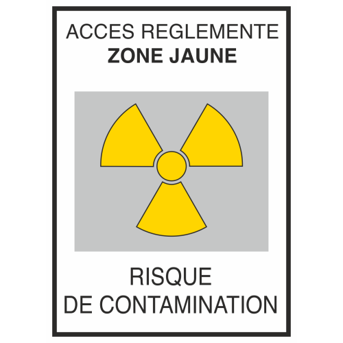 Autocollant Risque De Contamination Jaune