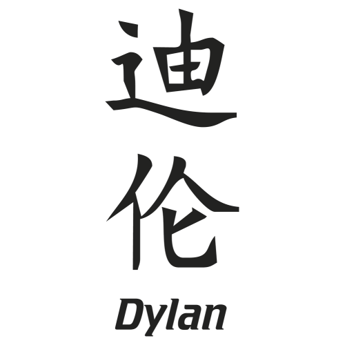 Sticker Prenom Chinois Dylan