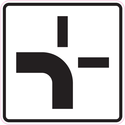 Autocollant Panneau Indication Route Prioritaire