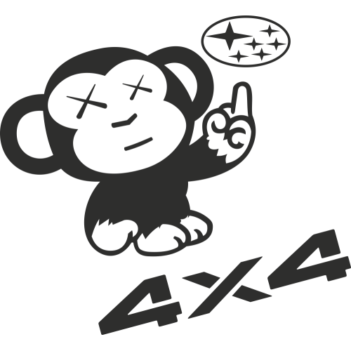 Sticker Subaru Jdm Monkey