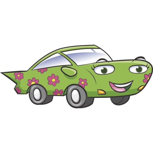 Autocollant Voiture Enfant Fleurs