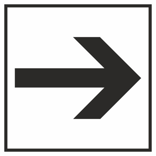 Autocollant Information Flèche