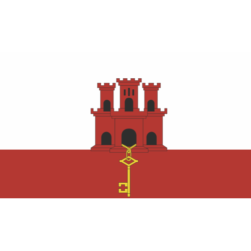 Autocollant Drapeau Gibraltar