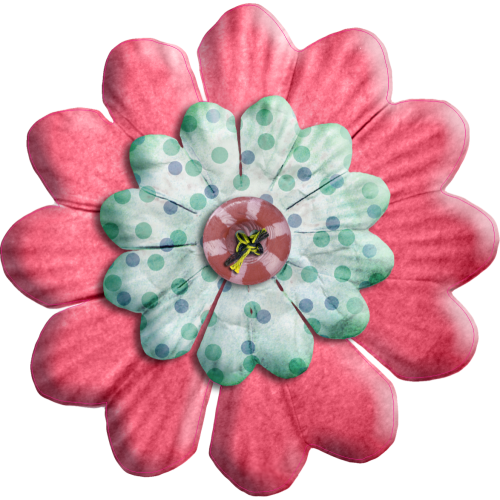 Autocollant Enfants Fleur Rose