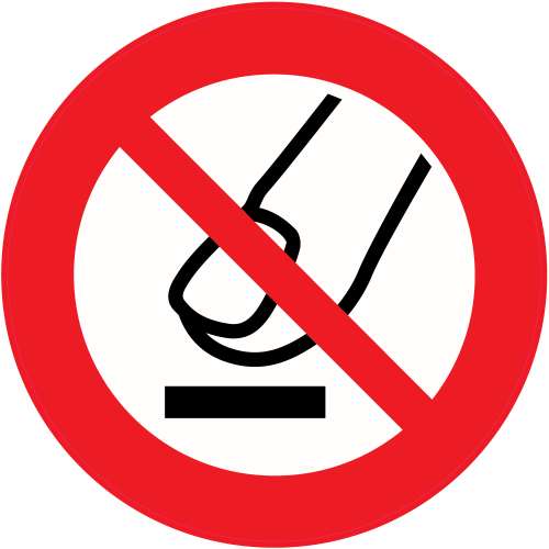 Autocollant Panneau Interdiction D'appuyer