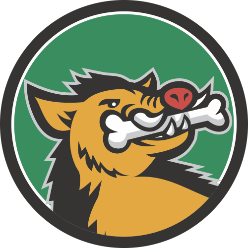 Autocollant Sanglier Tête Os